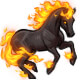 Charcoal the Flaming Stallion