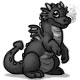 Charcoal the Black Baby Dragon